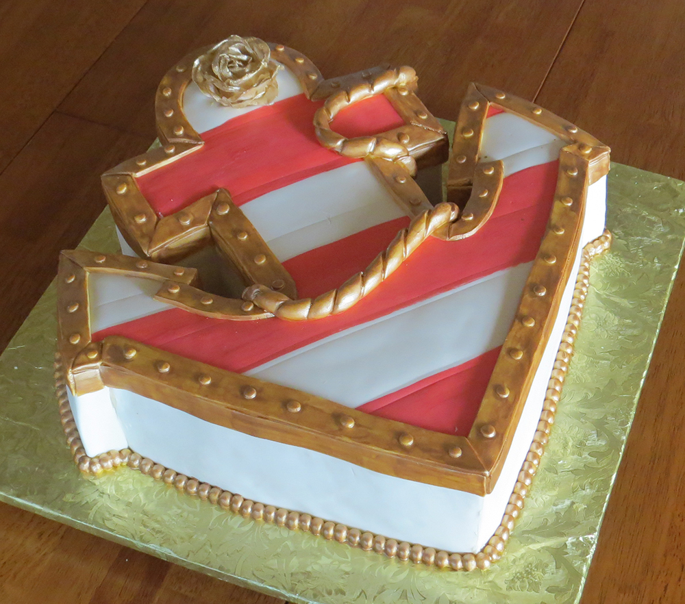 Anchor Bridal Shower Cake