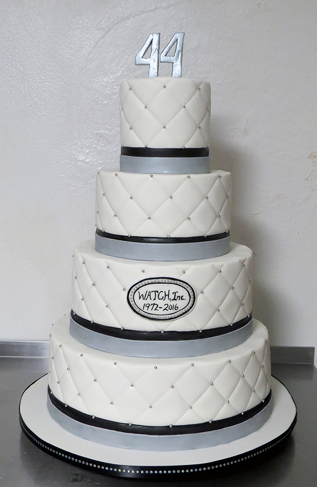 Black and Silver Quilted Cake
