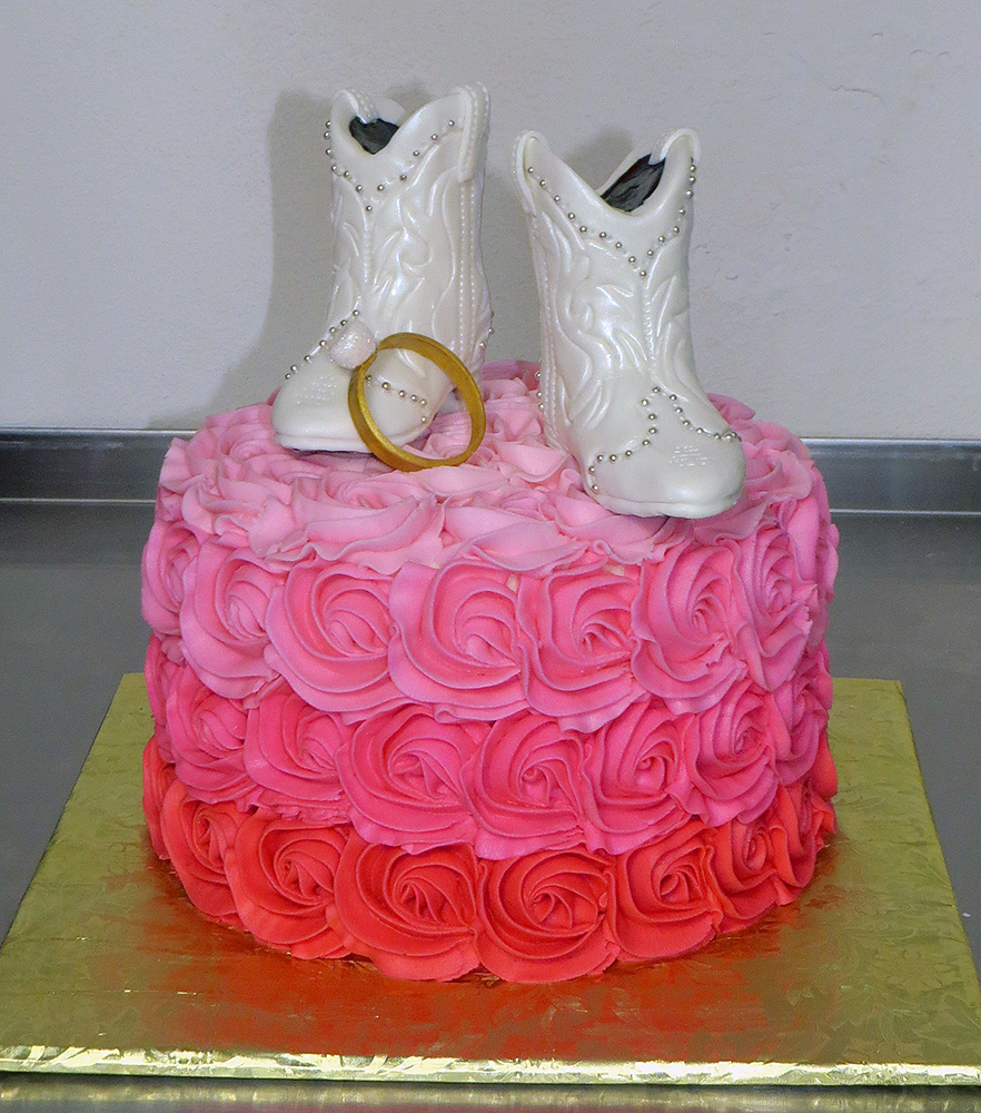 Boots and Bling Bridal Shower Cake