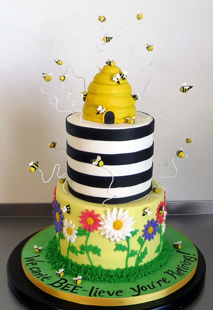 Bumblebee Retirement Cake
