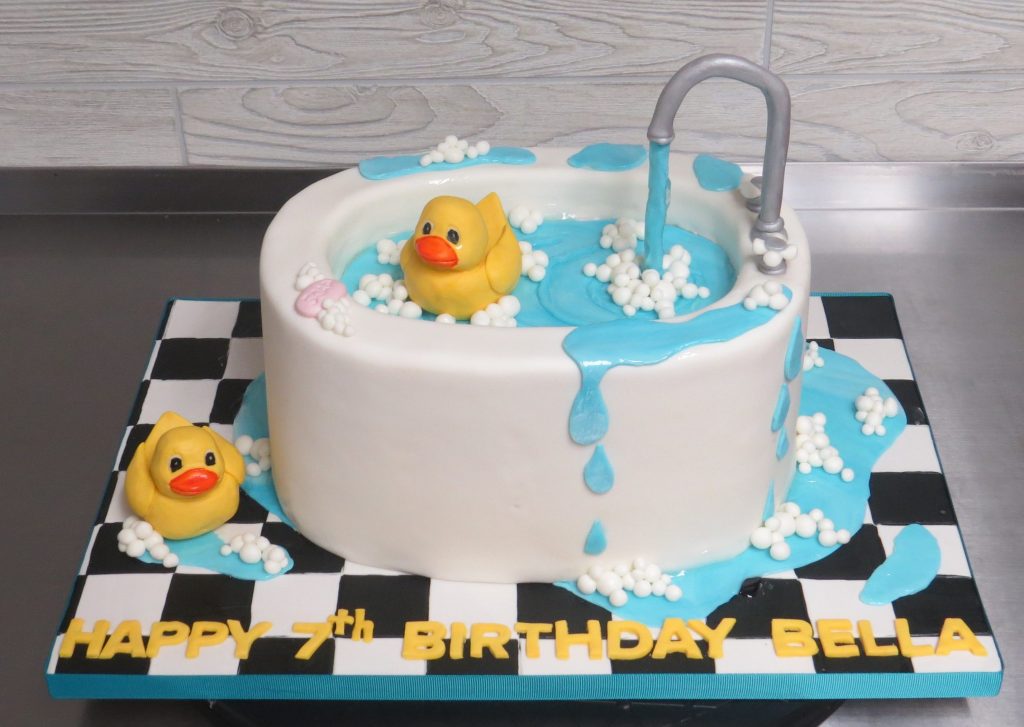 Rubber Ducky Bathtub Cake