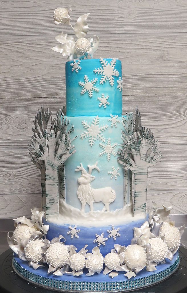 Enchanted Winter Forest Cake