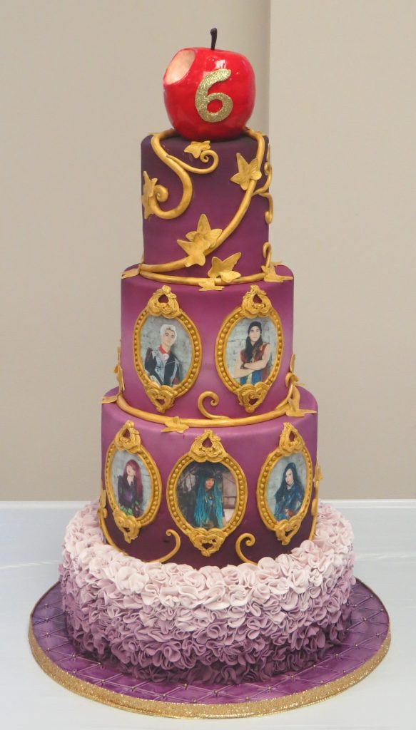 Descendants Purple Ombre Cake