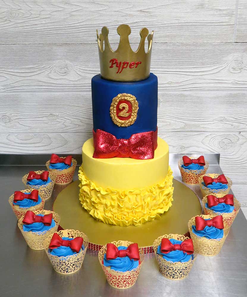 Snow White Princess Cake and Cupcakes