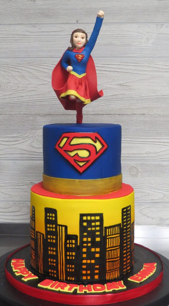 Supergirl Birthday Cake