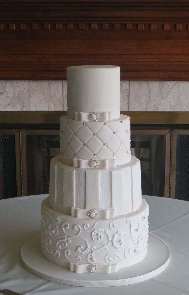 Elegant White Wedding Cake