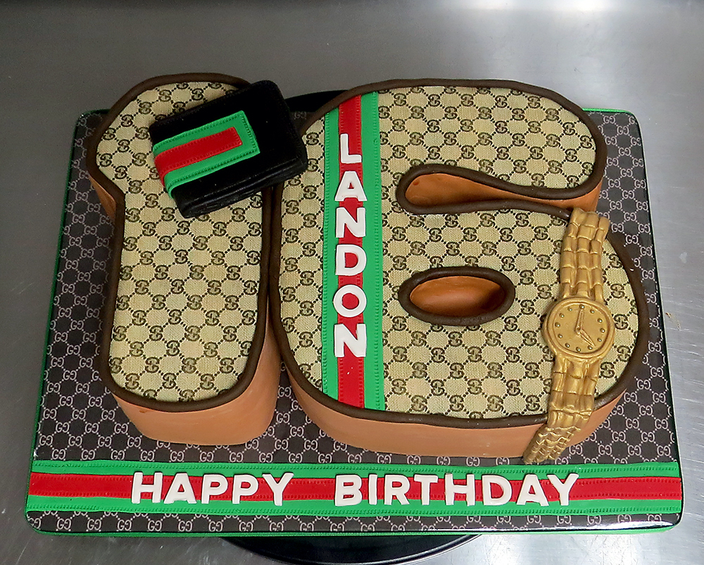 Gucci themed Sweet 16 Cake