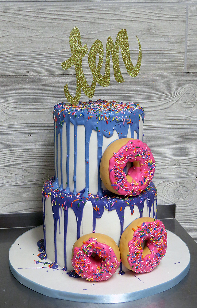 Donut Candy Drips Sprinkles Cake