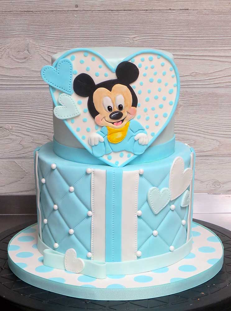 Baby Mickey Quilted Cake