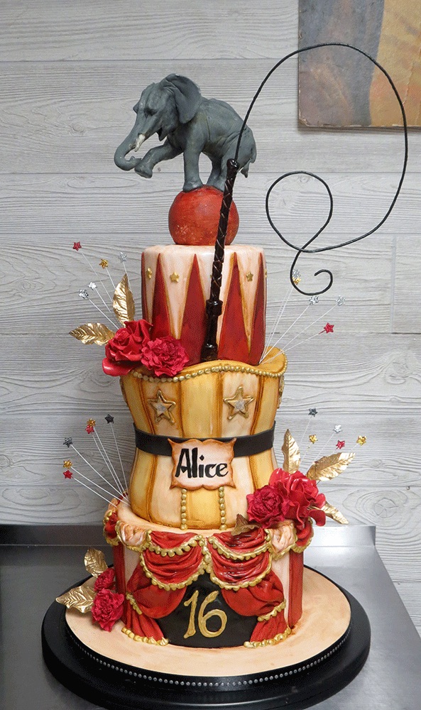 Circus Elephant Birthday Cake