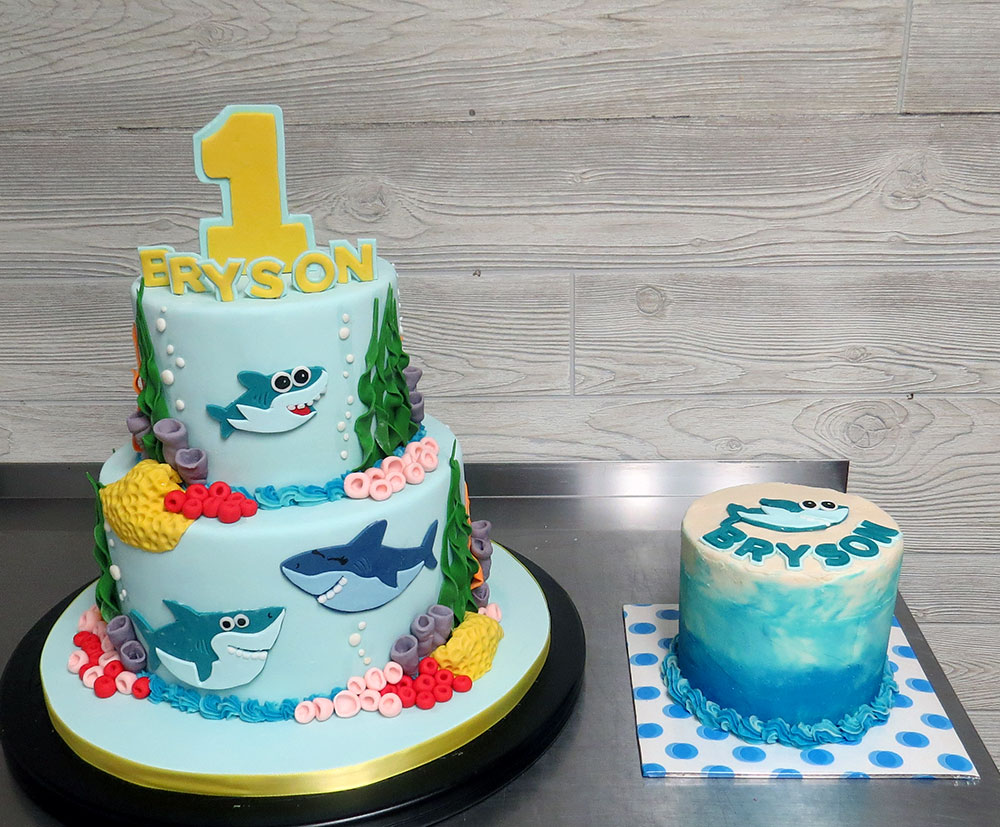 Baby Shark 1st Birthday Cake