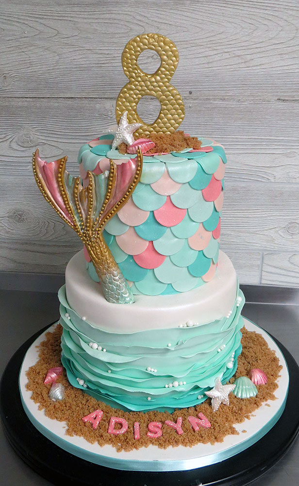 Mermaid Beach Birthday Cake