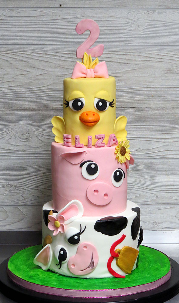 Baby Barn Animal Birthday Cake