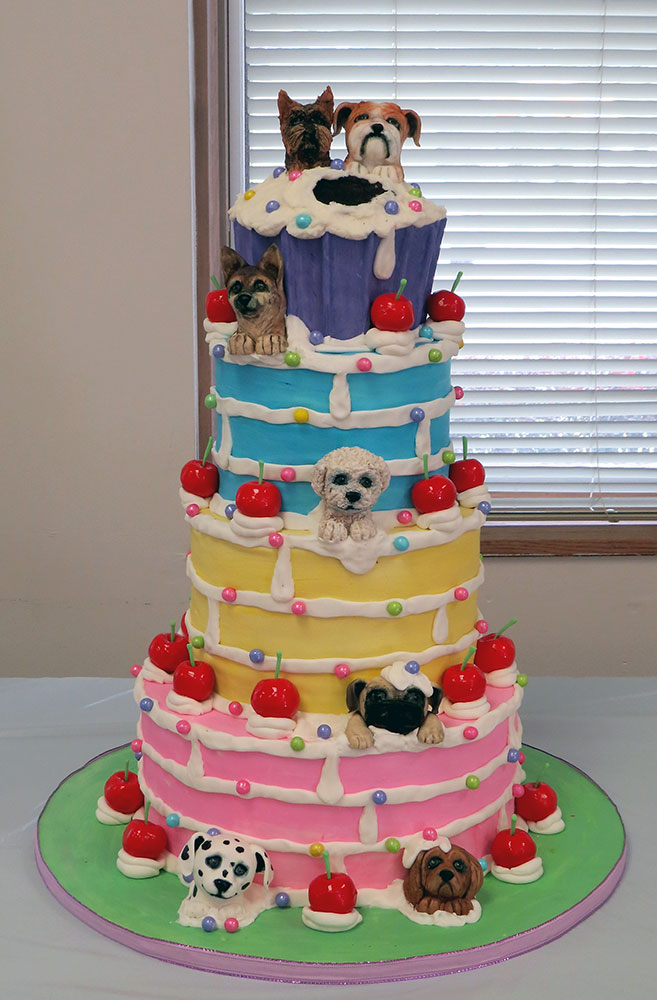 Puppy Love Birthday Cake