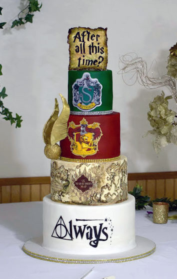 Harry Potter Themed Wedding Cake