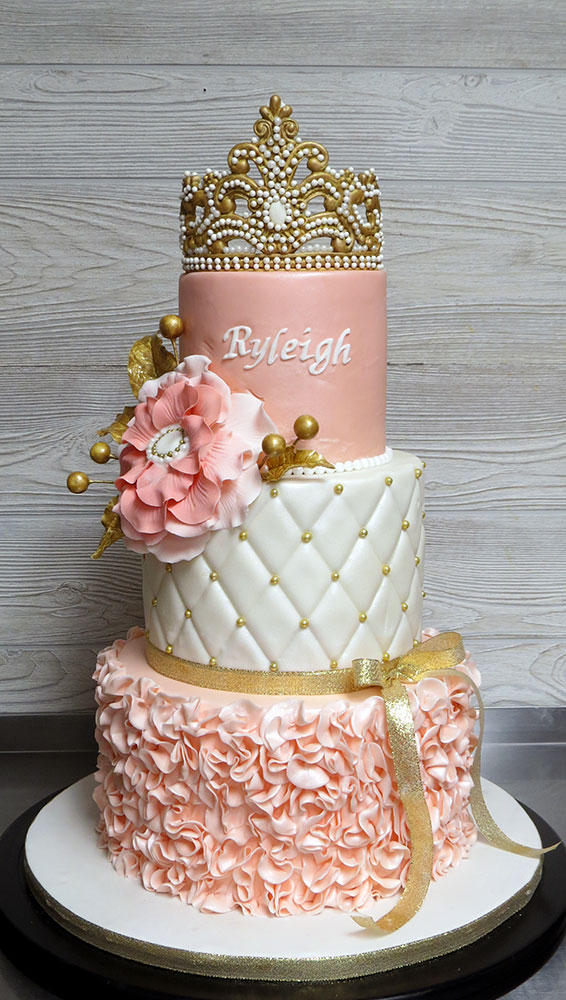 Pink Gold Princess Cake