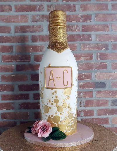 Champagne Bottle Bridal Shower Cake