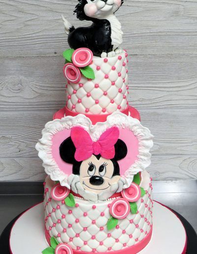 Minnie Mouse and Figaro Cake
