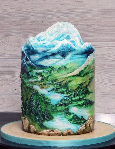 Mountain Glacier Frozen Cake