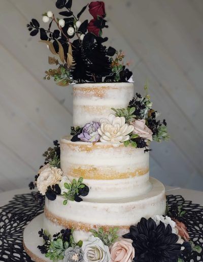 Semi-naked Moody Wedding Cake