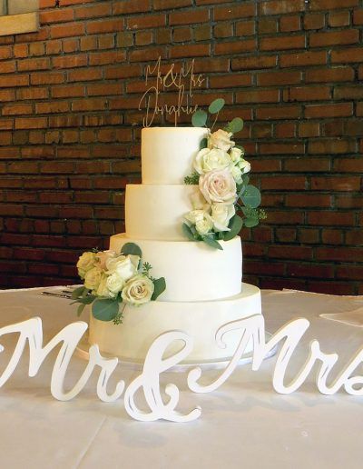 Smooth White Wedding Cake