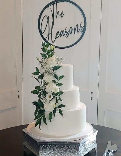 Smooth White Wedding Cake