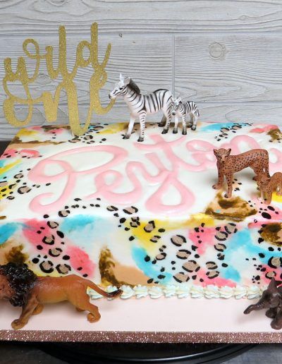 Wild One Safari Birthday Cake