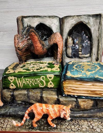 Fantasy Books Cake - The Hobbit, Warriors and Narnia