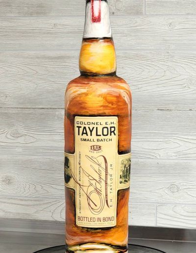 E. H. Taylor Bourbon Bottle 3D Cake